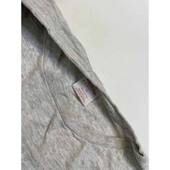 VINTAGE Windridge Blank Pocket T-shirt Men XL Gray USA Thrashed Paint 90s - Picture 7 of 9